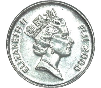  Монета 5 центов 2000 «Барабаны» Фиджи, фото 1 