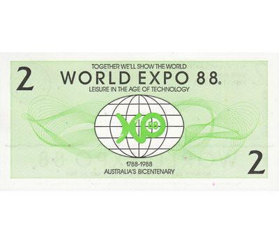  Банкнота 2 доллара 1988 Австралия Пресс, фото 2 