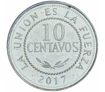  Монета 10 сентаво 2017 Боливия, фото 1 