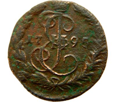  Монета денга 1795 ЕМ Екатерина II F, фото 1 