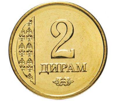  Монета 2 дирама 2011 Таджикистан, фото 1 