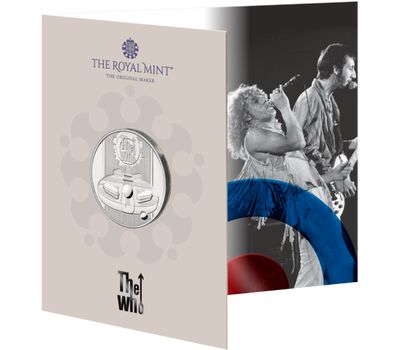  Монета 5 фунтов 2021 «The Who. Легенды музыки» Великобритания (в буклете), фото 1 