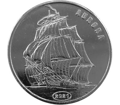  Монета 1 доллар 2021 «Парусник «Аврора» Остров Флорес, фото 1 