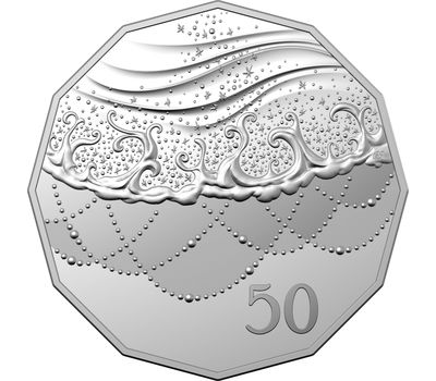  Монета 50 центов 2021 «Рождественские украшения» Австралия (в блистере), фото 1 