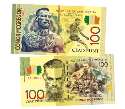  Сувенирная банкнота 100 фунтов «Конор МакГрегор», фото 1 