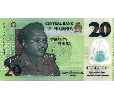  Банкнота 20 найра 2021 Нигерия Пресс, фото 1 