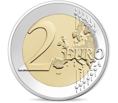  Монета 2 евро 2022 «90 лет со дня рождения Жака Ширака» Франция, фото 2 