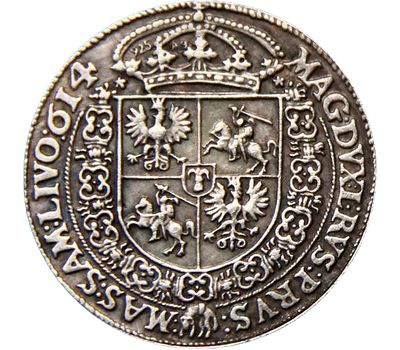  Монета 1 талер 1614 Сигизмунд III Польша (копия), фото 2 