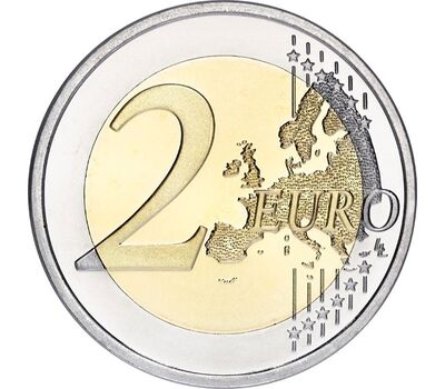  Монета 2 евро 2022 «35-летие программы «Эразмус» Португалия, фото 2 