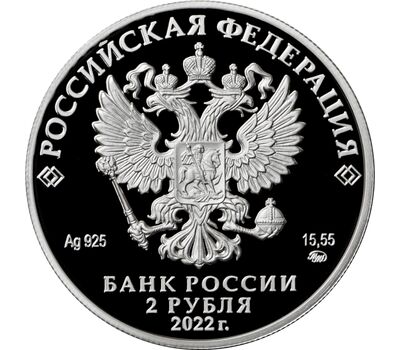  Серебряная монета 2 рубля 2022 «Амет-Хан Султан», фото 2 