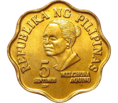  Монета 5 сентимо 1981 Филиппины, фото 1 