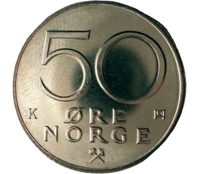  Монета 50 эре 1983 Норвегия, фото 1 