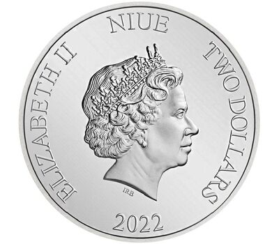  Монета 2 доллара 2022 «Молчаливая Мэри. Армандо Салазар. Пираты Карибского моря» Ниуэ (серебро 1 унция), фото 2 