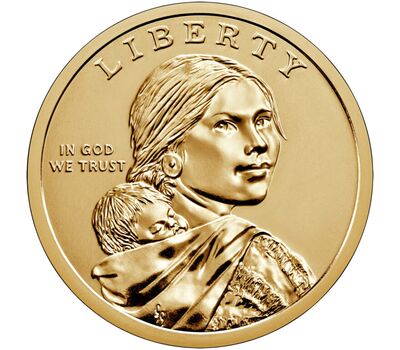  Монета 1 доллар 2023 «Мария Толчиф и американские индейцы в балете» США P (Сакагавея), фото 2 