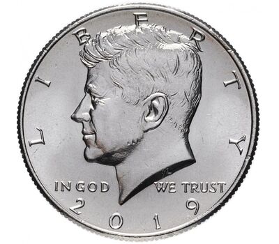 Монета 50 центов 2019 «Джон Кеннеди» США (случайный монетный двор), фото 1 