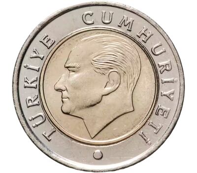 Монета 50 курушей 2022 Турция, фото 2 