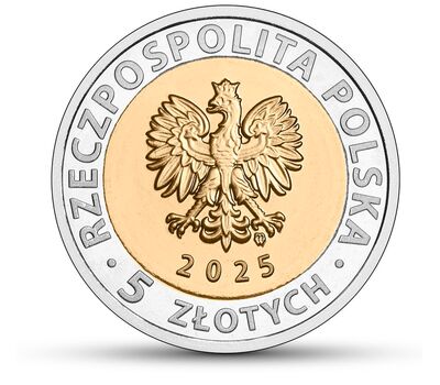  Монета 5 злотых 2025 «Костел Пресвятой Троицы в Тыкоцине» Польша, фото 2 
