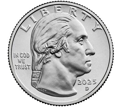  Монета 25 центов 2025 «Алтея Гибсон» (Выдающиеся женщины США) D, фото 2 