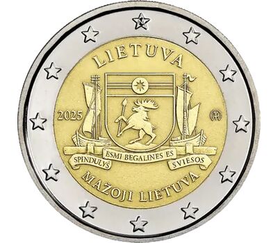  Монета 2 евро 2025 «Малая Литва» Литва, фото 1 