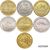  Набор 6 копий монет «300-летие Российского флота» 1996 + жетон, фото 1 
