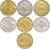  Набор 6 копий монет «300-летие Российского флота» 1996 + жетон, фото 2 