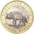  Монетовидный жетон 5 червонцев 2020 «Полосатая гиена» (Красная книга СССР) ММД, фото 1 